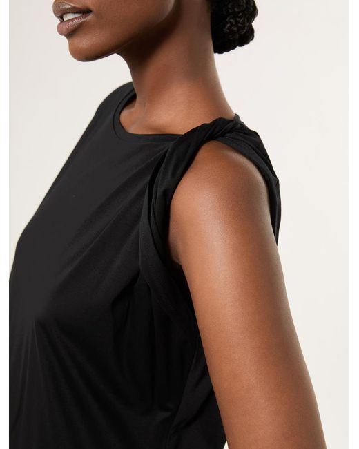 Marina Rinaldi Black Kleid Aus Jersey Mit Knoten