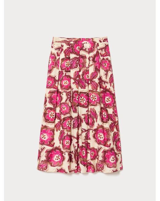 Jupe Longue En Popeline De Coton Marina Rinaldi en coloris Red