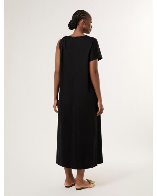 Marina Rinaldi Black Kleid Aus Jersey Mit Knoten