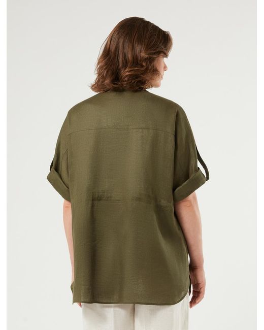 Veste Saharienne En Lin Marina Rinaldi en coloris Green