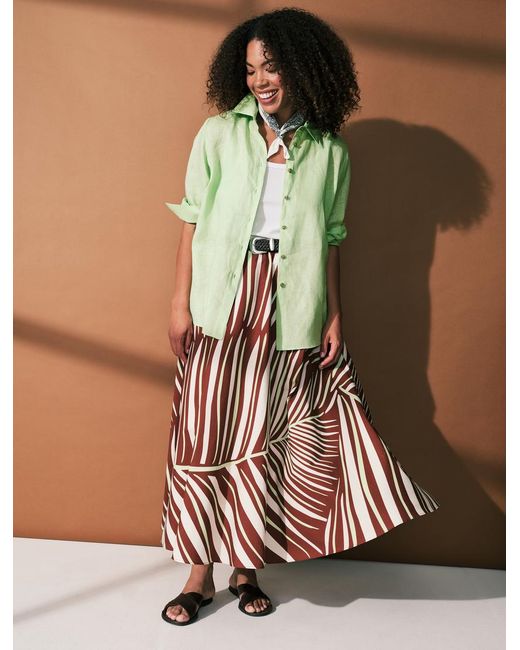 Chemise En Lin Marina Rinaldi en coloris Green