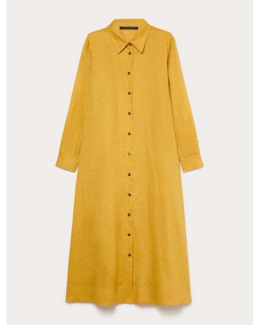 Robe-Chemise En Toile De Lin Marina Rinaldi en coloris Metallic