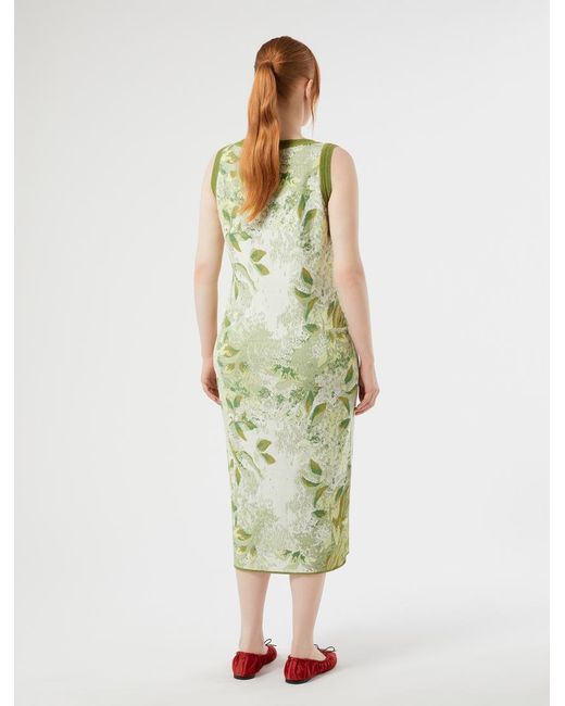 Robe En Jacquard Avec Broderies Marina Rinaldi en coloris Green
