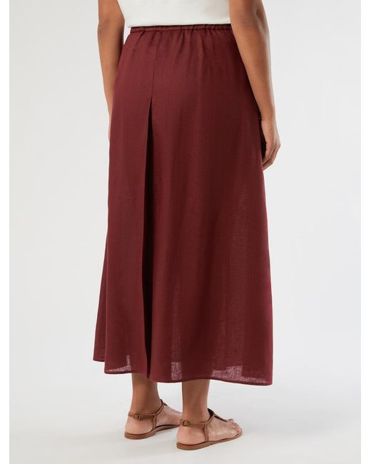 Jupe Évasée En Lin Marina Rinaldi en coloris Red