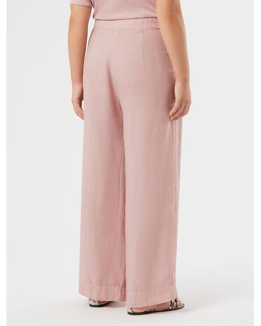 Pantalon En Sergé De Ramie Marina Rinaldi en coloris Pink
