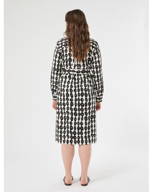 Marina Rinaldi White Hemdblusenkleid Aus Baumwollpopeline