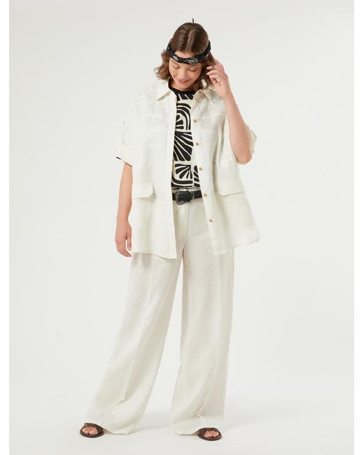 T-Shirt En Jersey De Coton Imprimé Marina Rinaldi en coloris Black