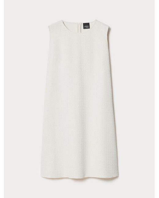 Marina Rinaldi White Kleid Aus Jersey-Doppelgewebe
