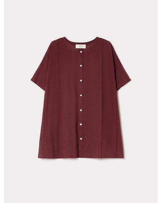 Chemise En Mousseline Brodée Marina Rinaldi en coloris Red