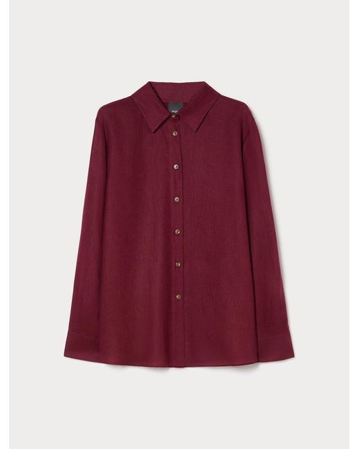 Chemise En Lin Marina Rinaldi en coloris Red