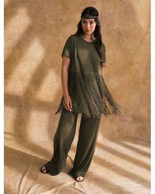 T-Shirt En Jersey Interlock Marina Rinaldi en coloris Green