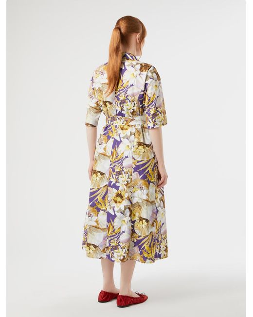 Robe À Double Boutonnage En Popeline Marina Rinaldi en coloris White