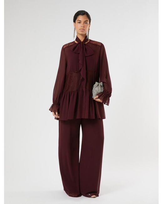 Marina Rinaldi Red Kasack Aus Georgette Und Spitze