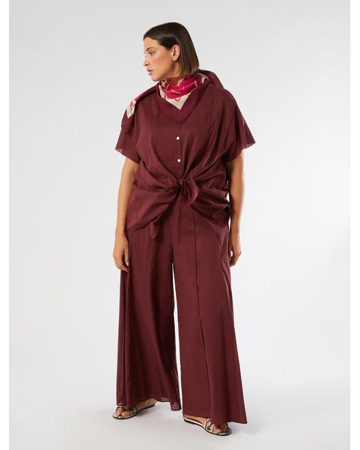 Chemise En Mousseline Brodée Marina Rinaldi en coloris Red