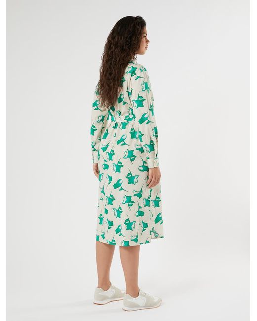 Robe-Chemise En Popeline De Coton Marina Rinaldi en coloris Green