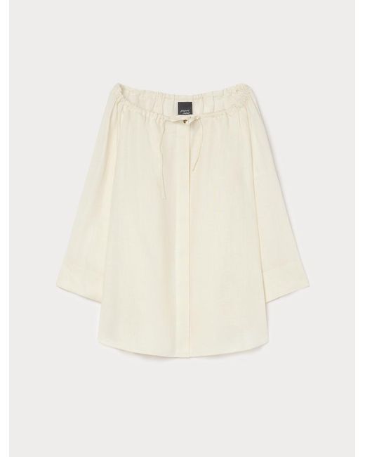 Chemisier En Pur Lin Marina Rinaldi en coloris White