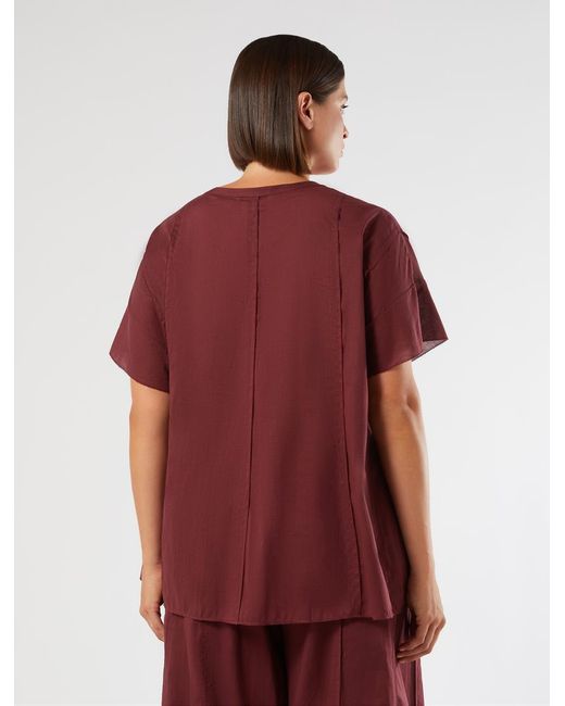 Chemise En Mousseline Brodée Marina Rinaldi en coloris Red