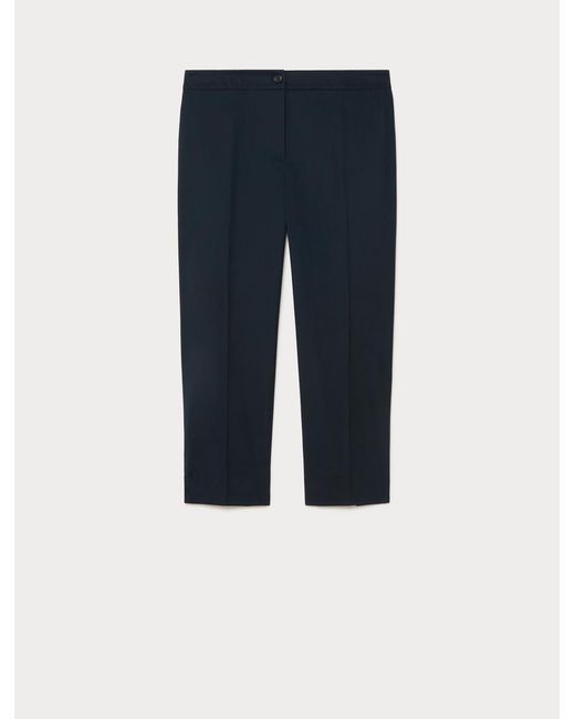 Marina Rinaldi Blue Hose Aus Baumwollgabardine