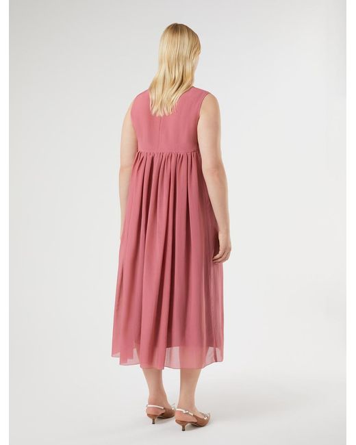 Robe En Voile De Coton Et Soie Marina Rinaldi en coloris Pink