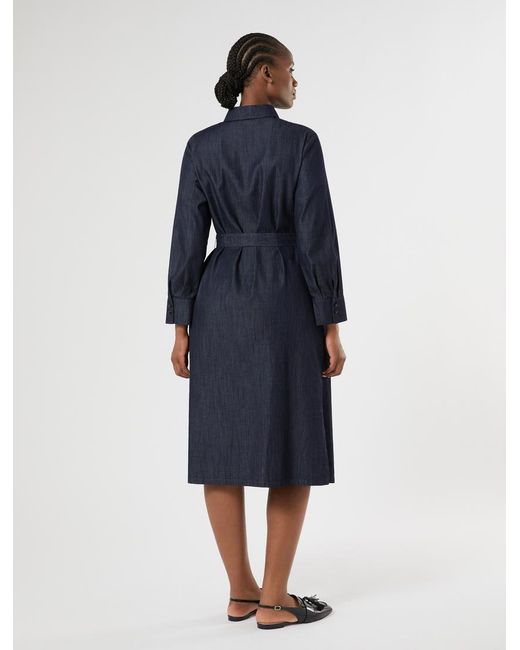 Marina Rinaldi Blue Leichtes Hemdblusenkleid Aus Denim