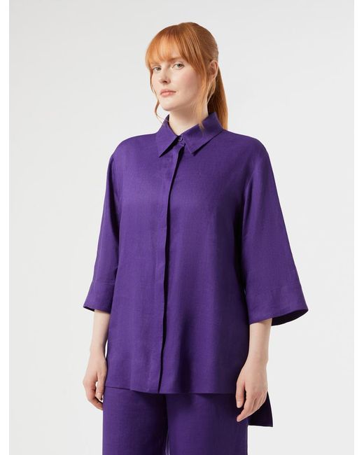 Tunique En Toile De Lin Marina Rinaldi en coloris Purple