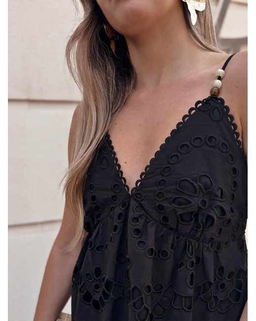 Vestido Cerdeña Mariquita Trasquilá de color Black