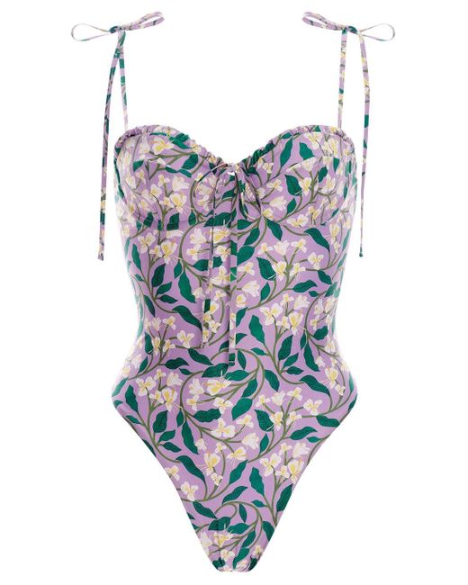 Agua by Agua Bendita Synthetic Ebano One Piece Swim Suit in Lilac ...