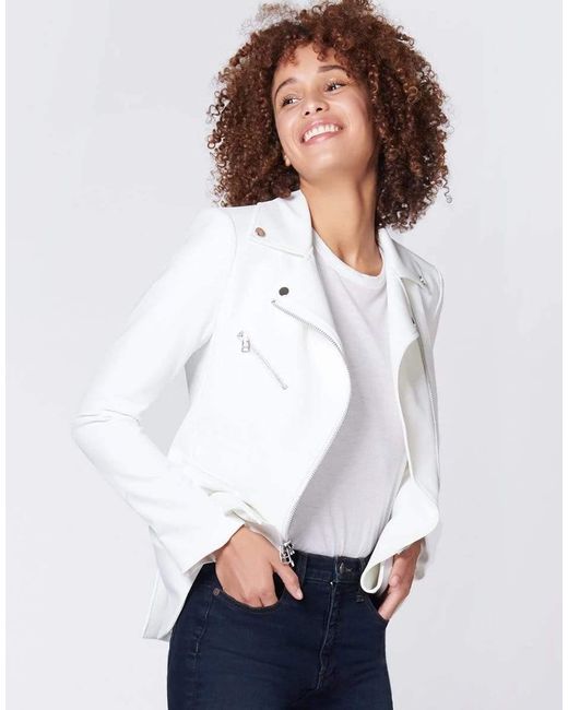 veronica beard white scuba jacket