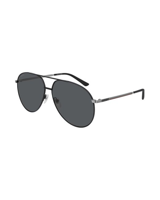 Gucci Aviator Sunglasses Black Grey Lyst Uk
