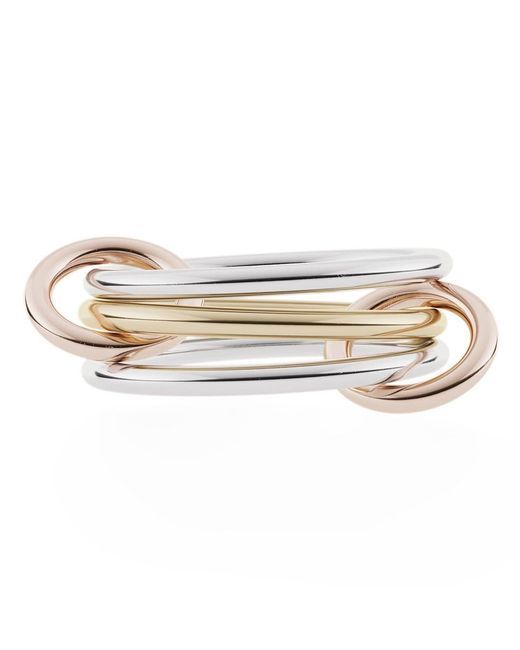 Spinelli Kilcollin Solarium Mixed 3 Link Ring in Yellow Gold/ Rose Gold