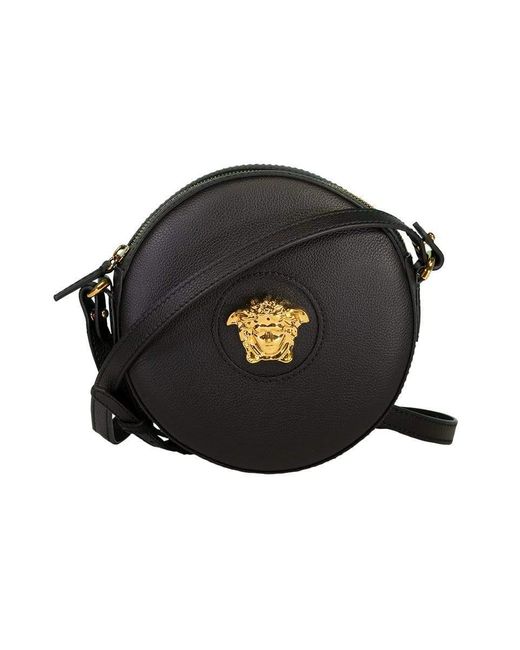 Versace Leather Circle Cross Body Bag in Black Save 27 Lyst