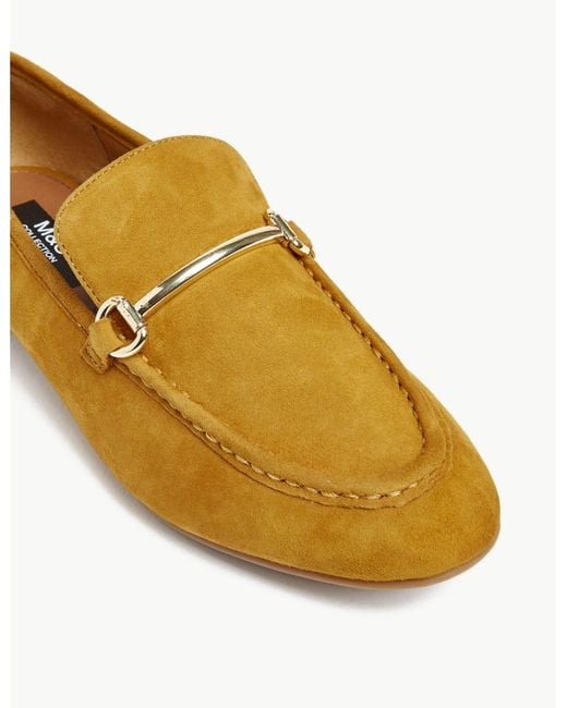 Marks & Spencer Suede Bar Trim Loafers Lyst