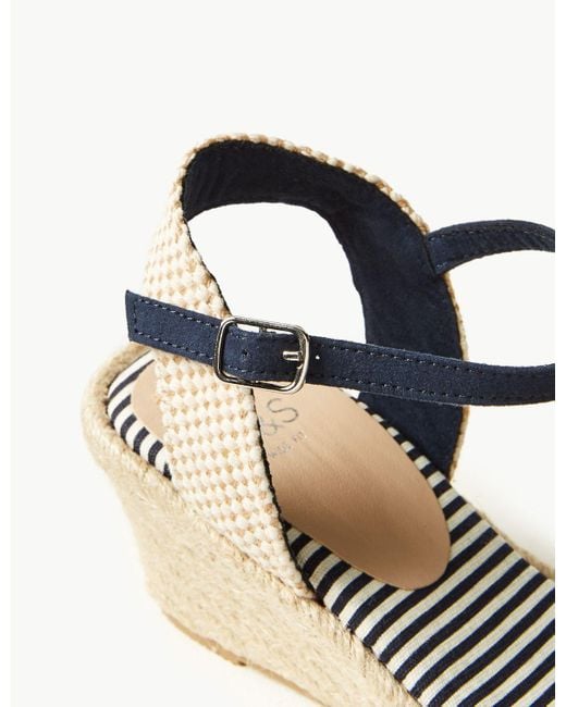 navy blue leather espadrilles