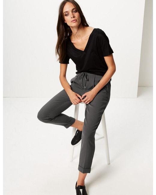 tapered ankle grazer trousers