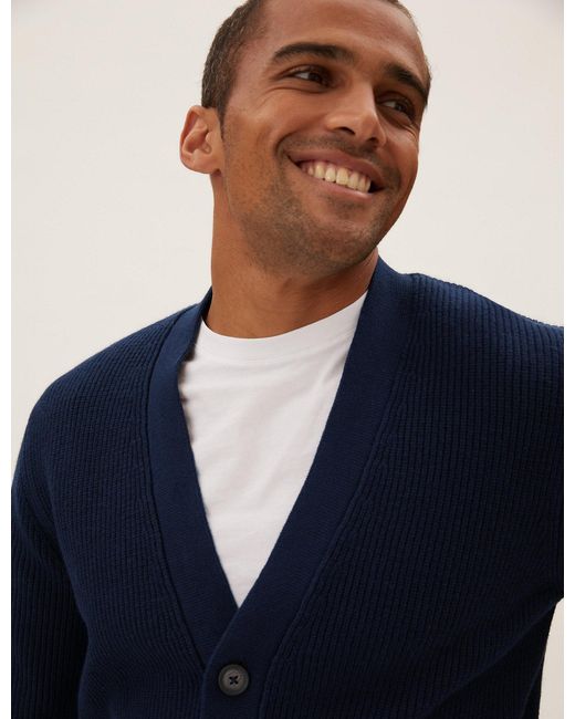 marks and spencer blue cardigan