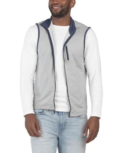 MARSHALLS Blue Performance Front Zip Vest For for men