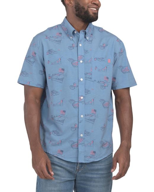 MARSHALLS Blue Ameri-Cookin Kona Top For