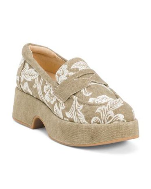MARSHALLS Natural Platform Loafers For