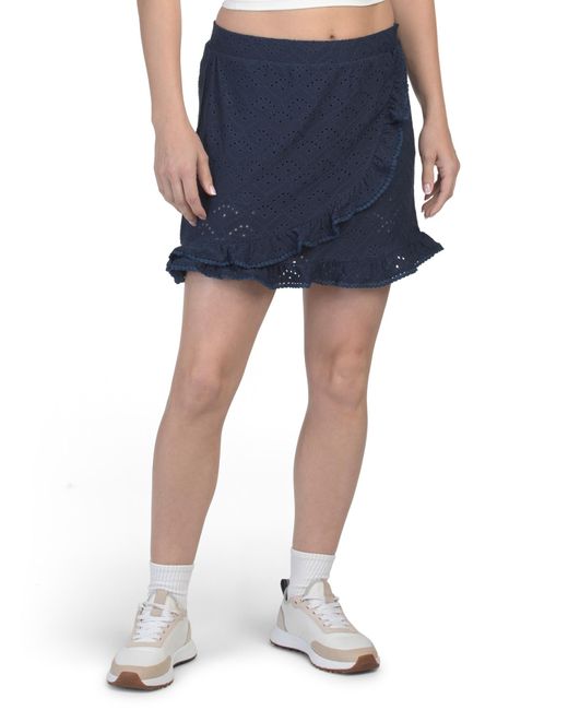 MARSHALLS Blue Ruffle Pull On Skort For