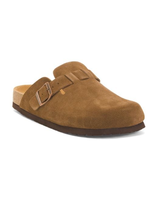 MARSHALLS Brown Suede Hana Clogs For