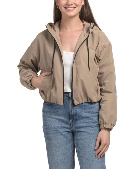 MARSHALLS Blue Solid Zip Up Windbreaker For