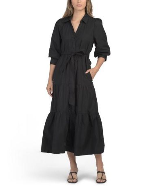 1950's christmas dresses Black 1950s Snowflake Ribbon Belt Dress Size.:S CT-2026/6/9 Veronica Beard Georges Midi