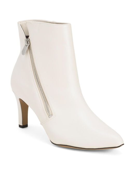 MARSHALLS White Sondy Side Zip Booties For