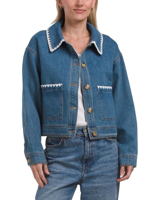 MARSHALLS Blue Whipstitch Jacket For