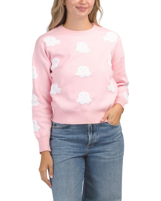 MARSHALLS Red All Over Ghost Sweater For