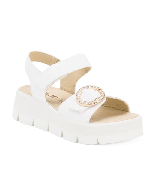 MARSHALLS White Flatform Sandals For