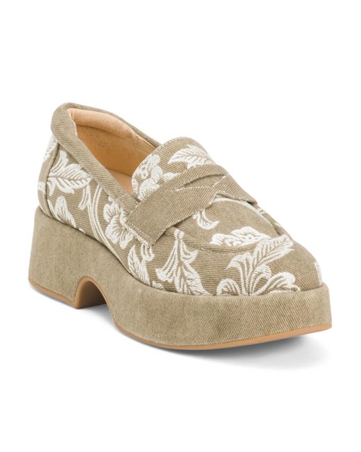 MARSHALLS Natural Platform Loafers For