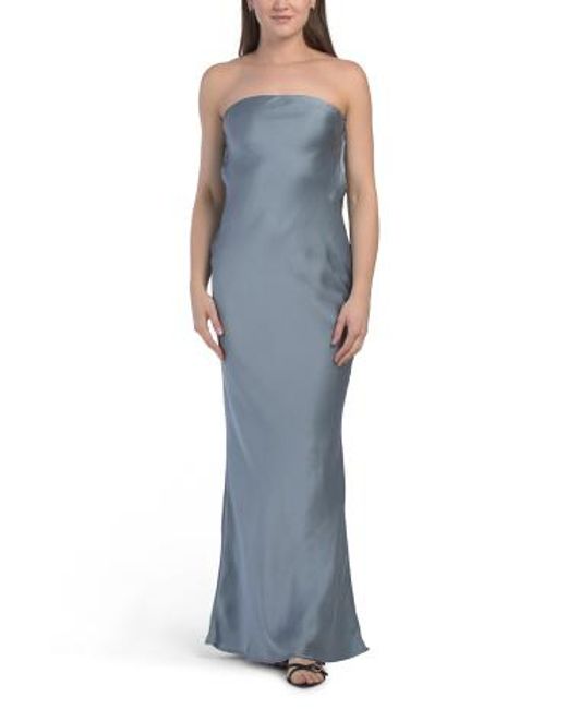 MARSHALLS Blue Strapless Gown For