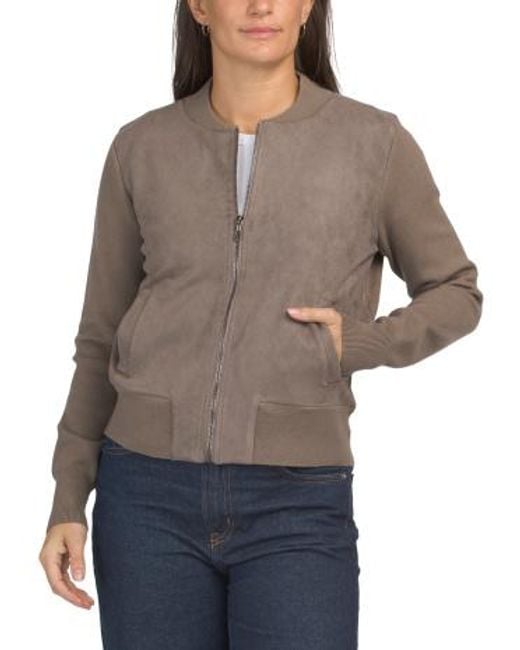 MARSHALLS Gray Zip Front Bomber Jacket For