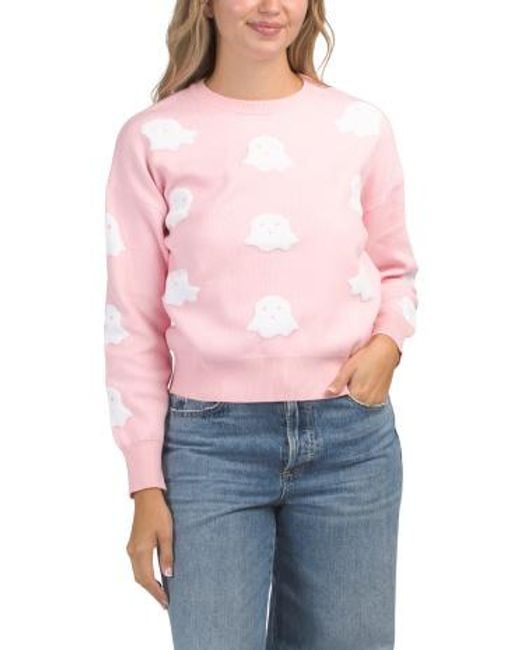 MARSHALLS Red All Over Ghost Sweater For